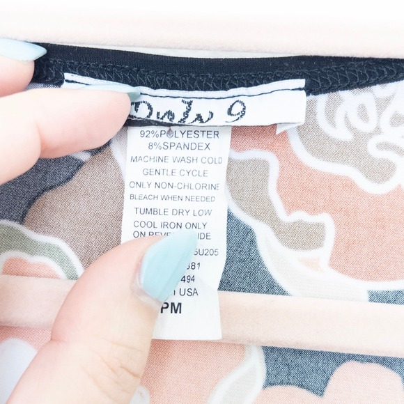 VTG Y2K Womens Babydoll Top Size M Petite Black Orange Floral Retro Indie Boho - Picture 5 of 7